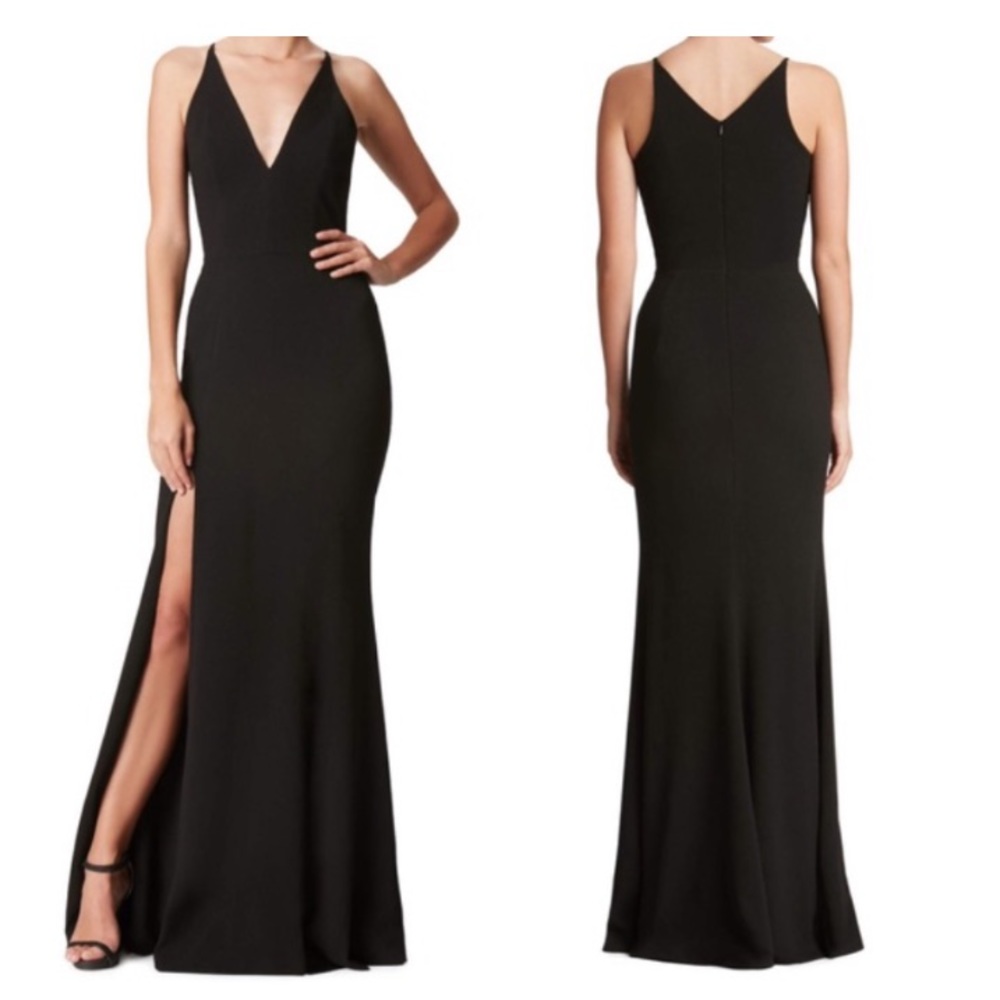 Iris Slit Crepe Gown